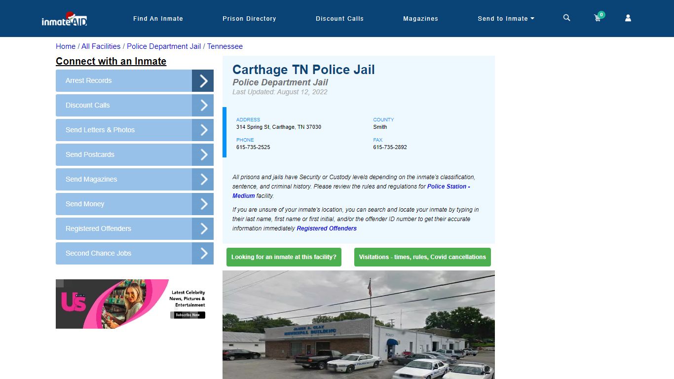 Carthage TN Police Jail & Inmate Search - Carthage, TN